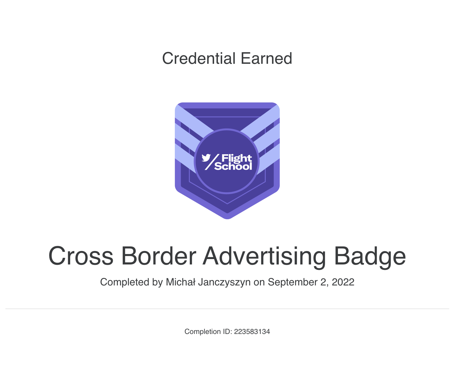 Cross Border Advertising Badge