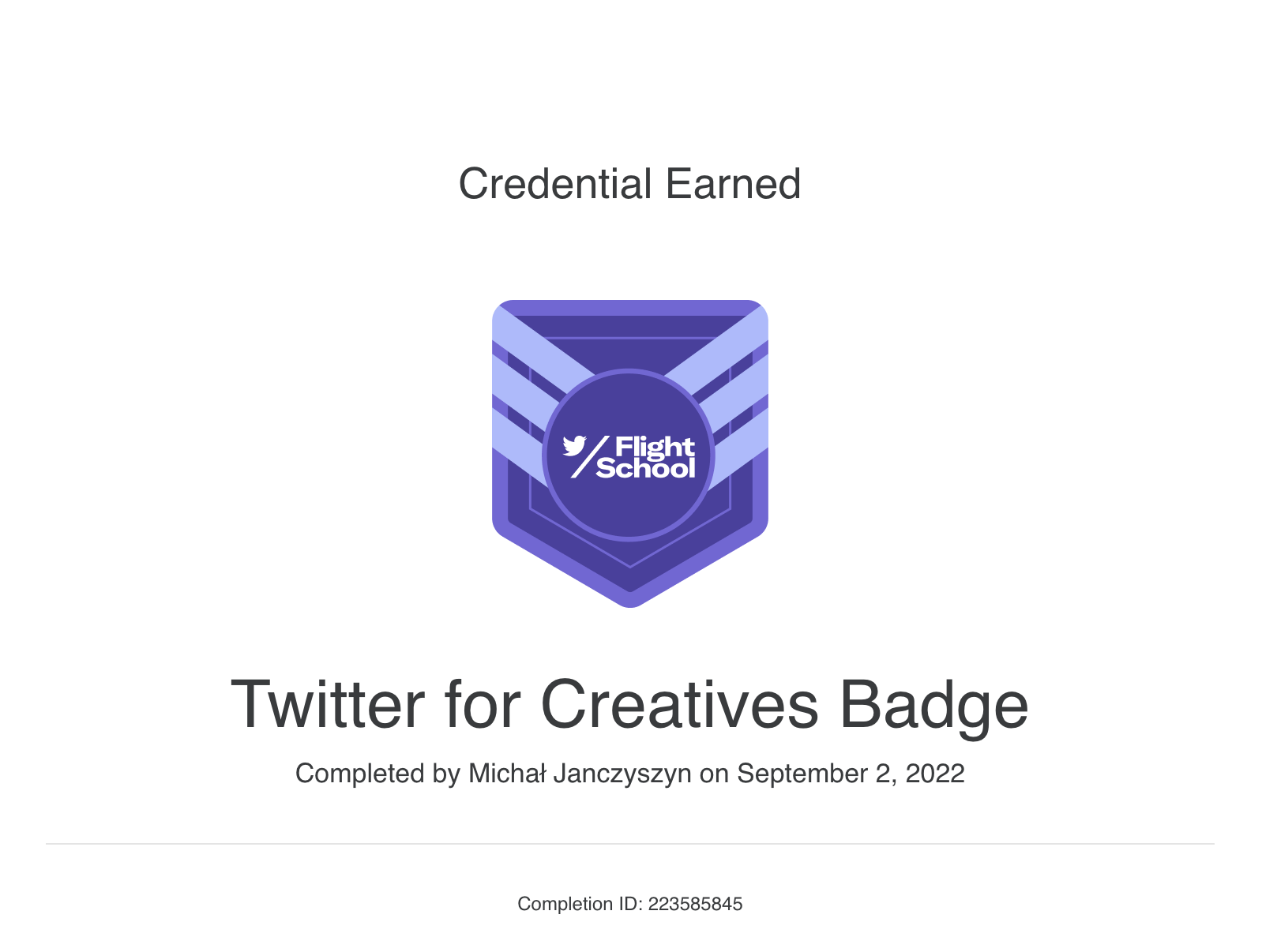 Twitter for Creatives Badge